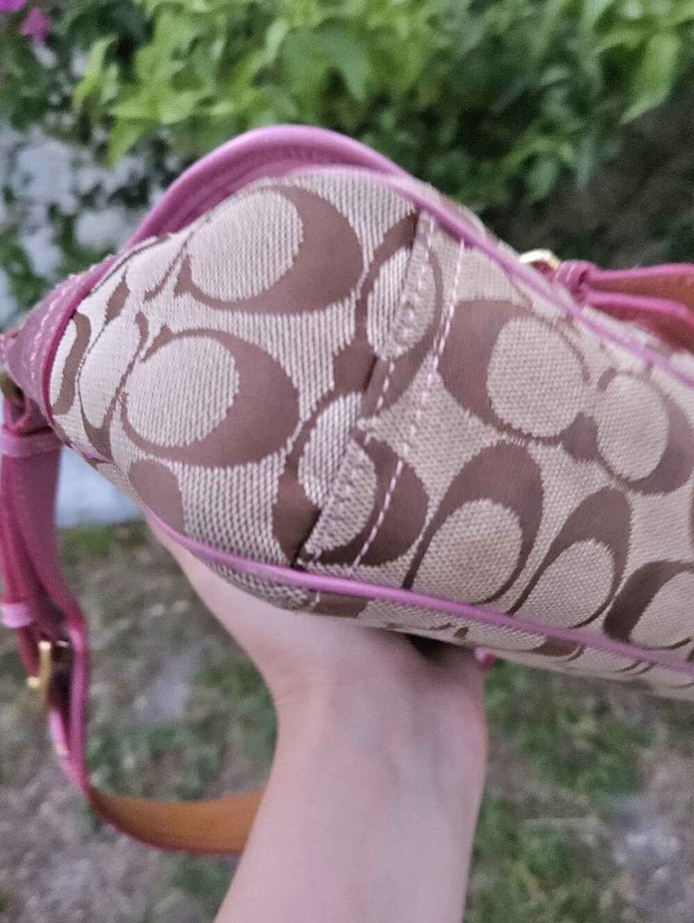 Vintage Coach 1482 Pink Signature Soho Buckle Shoulder Bag Hangtag Y2K - Picture 10 of 15